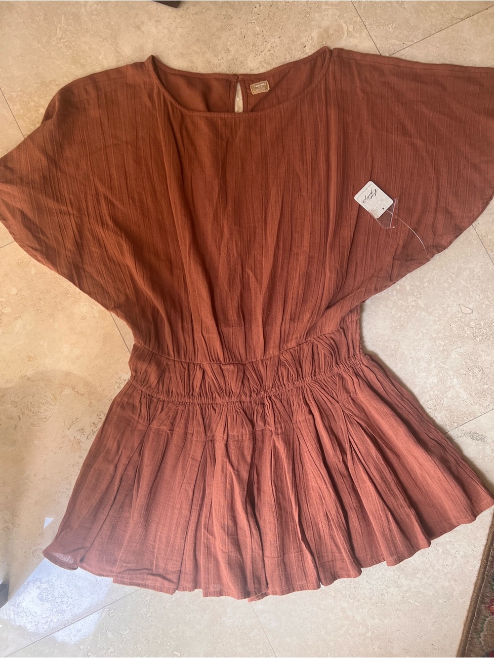 Free People Rust Brown Women’s Sutton Mini Dress